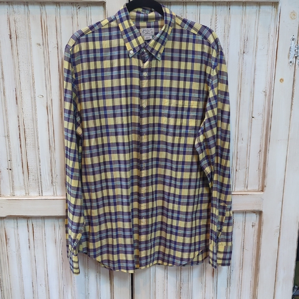 J.Crew, Summer Plaid Button-down Shirt . Lg